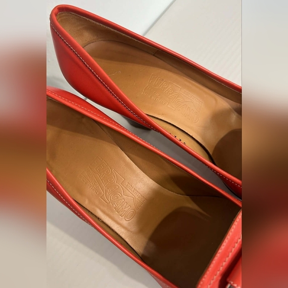 Salvatore Ferragamo Orange Buckle Loafers - Picture 2 of 11